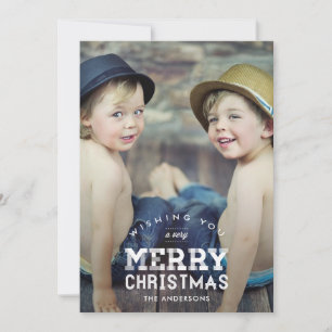 Vintage Christmas Holiday Photo Cards