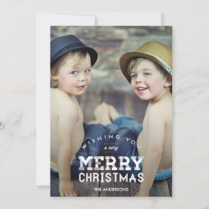 Vintage Christmas Holiday Photo Cards