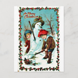 Vintage Christmas Holiday Postcard