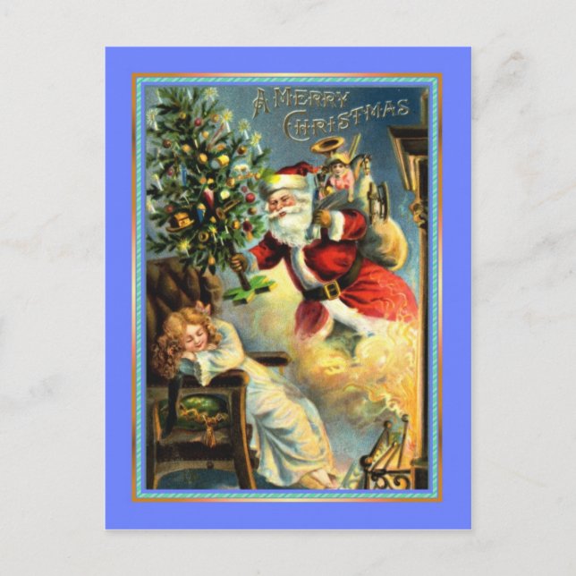 Vintage Christmas Holiday Postcard (Front)