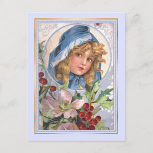 Vintage Christmas Holiday Postcard