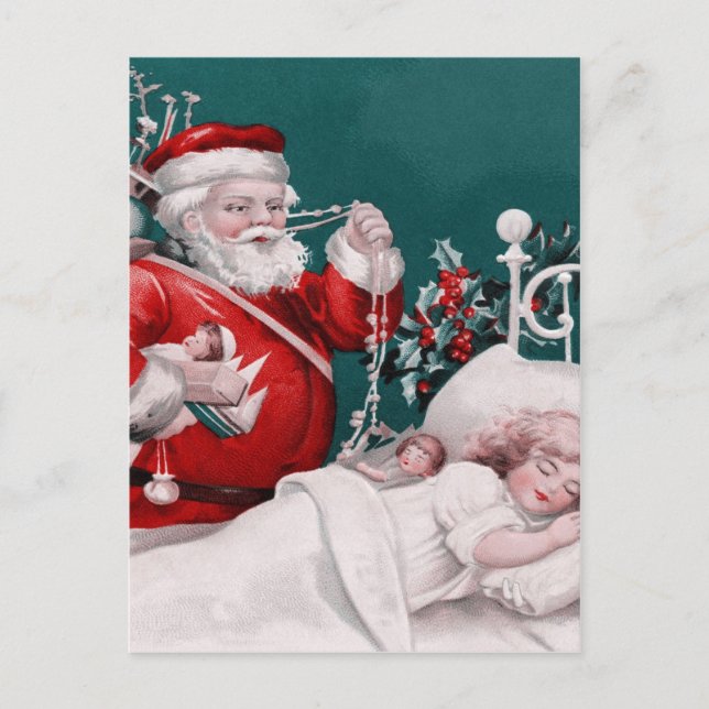 vintage christmas holiday postcard (Front)