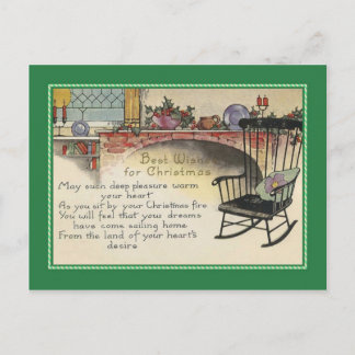 Vintage Christmas Holiday Postcard