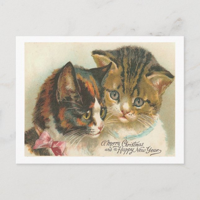 Vintage Christmas Holiday Postcard (Front)