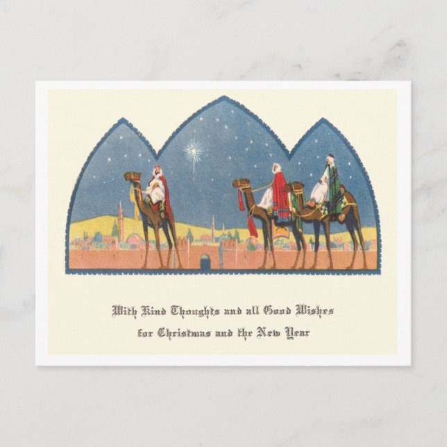 Vintage Christmas Holiday Postcard (Front)