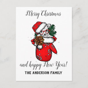 Vintage Christmas Holiday Postcard