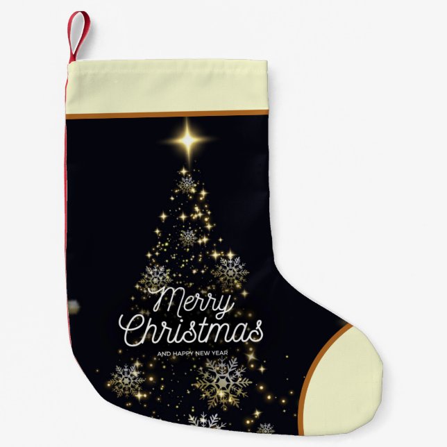 Vintage  Christmas Holiday Small Christmas Stockin Stocking (Front)