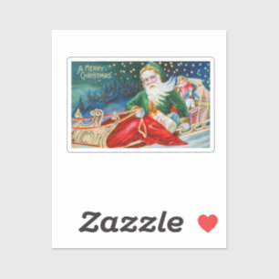 Vintage Christmas Holiday Sticker