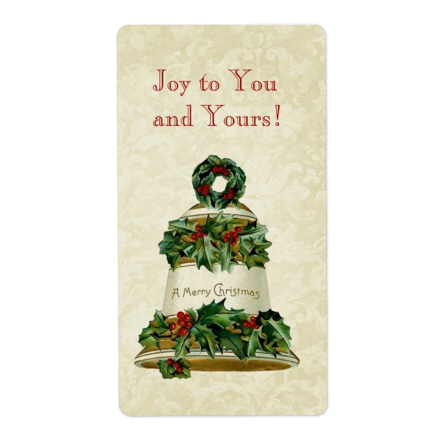 Vintage Christmas Holly Bell CH005 (Front)