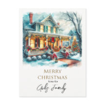 Vintage Christmas Home Holiday Greeting 