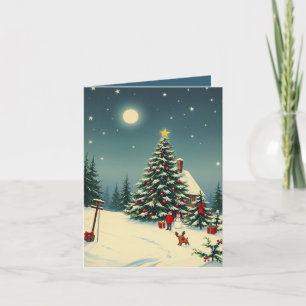 Vintage Christmas Illustration Card