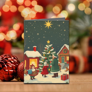 Vintage Christmas Illustration Card