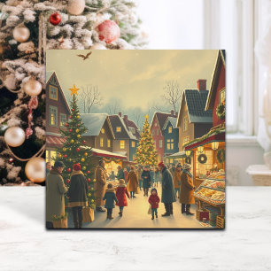 Vintage Christmas Illustration Holiday Card