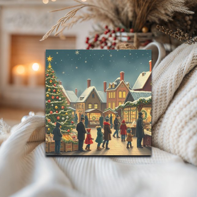 Vintage Christmas Illustration Holiday Card (Creator Uploaded)