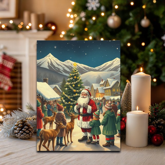 Vintage Christmas Illustration Holiday Postcard (Creator Uploaded)