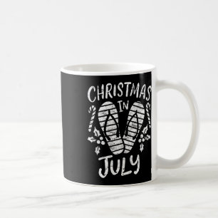 Vintage Christmas In July Beach Vacation Flip Flop Coffee Mug