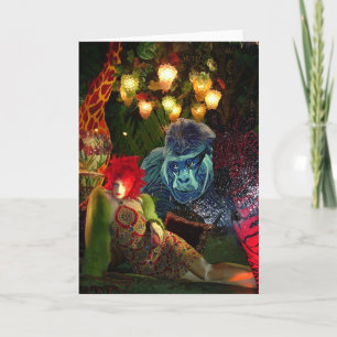 Vintage Christmas in New York Display Holiday Card