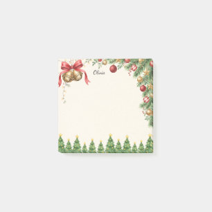 Vintage Christmas Jingle Bells Custom Sticky Notes