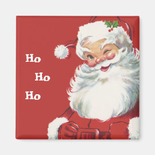 Vintage Christmas, Jolly Santa Claus Winking Magnet