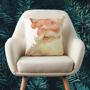Vintage Christmas, Jolly Santa Claus with a Secret Cushion