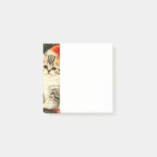 Vintage Christmas Kitten Post-it Notes