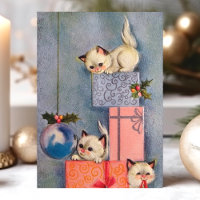 Vintage Christmas Kittens and Gifts