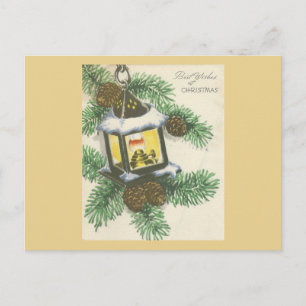 Vintage Christmas Lantern Card