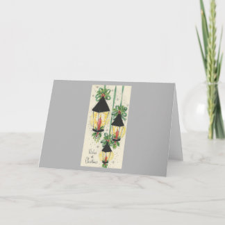 Vintage Christmas Lanterns Holiday Card
