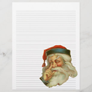 Vintage Christmas Lined Letterhead Stationery