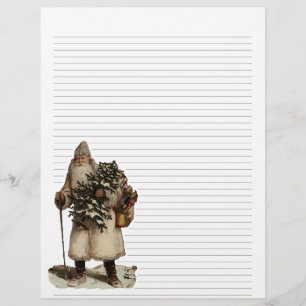 Vintage Christmas Lined Letterhead Stationery