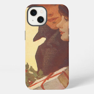 Vintage Christmas, Love and Romance Gift Shopping iPhone Case