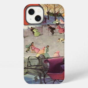 Vintage Christmas, Love and Romance Sleigh iPhone Case