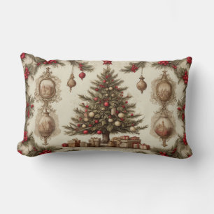Vintage Christmas  Lumbar Cushion