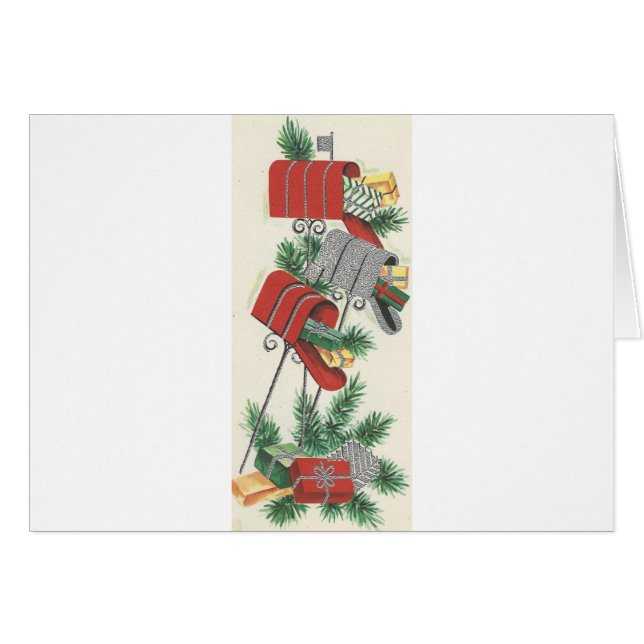 Vintage Christmas Mailbox Trio (Front Horizontal)