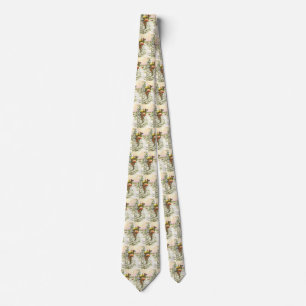 Vintage Christmas, Mailboxes in Winter Landscape  Tie
