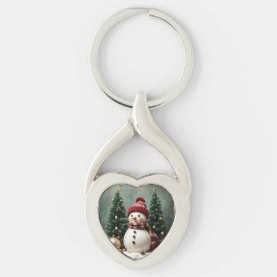 Vintage Christmas - Metal Keychain
