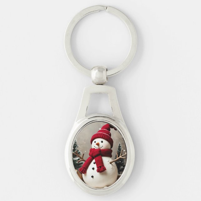Vintage Christmas - Metal Keychain (Front)