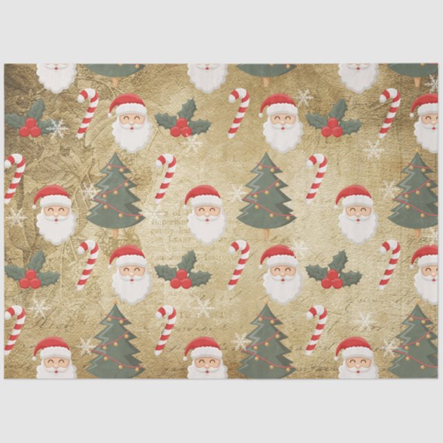 Vintage Christmas Mix Series Design 8 Tissue Paper (Front)