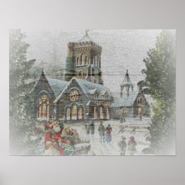 Vintage Christmas Mood Santa Claus Nicholas  Poster (Front)