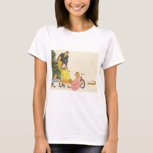 Vintage Christmas Morning, Family Opening Presents T-Shirt