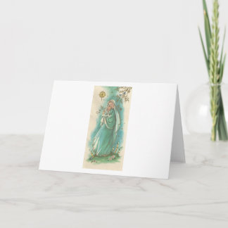 Vintage Christmas Mother And Child Holiday Card