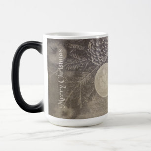 Vintage Christmas Motif with Cookies and Coffee Magic Mug