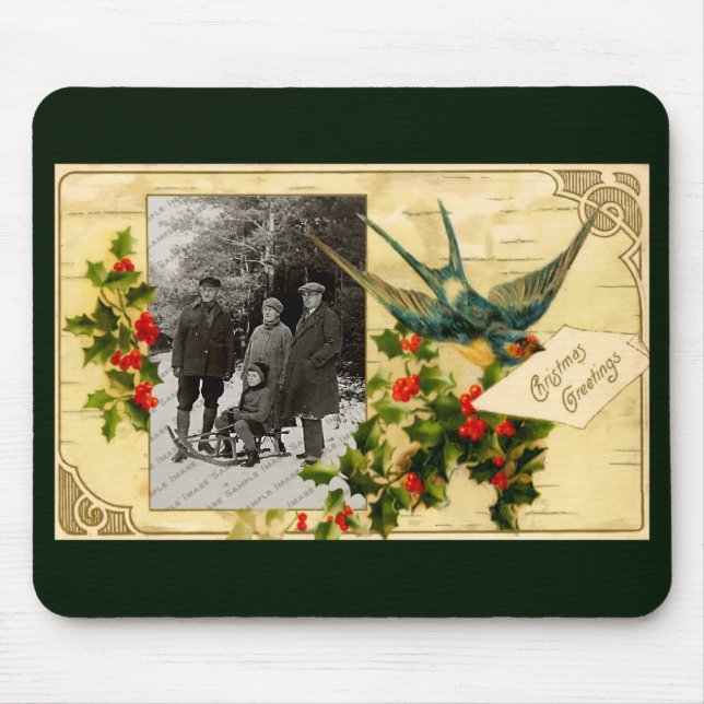 Vintage Christmas Mousepad (Front)