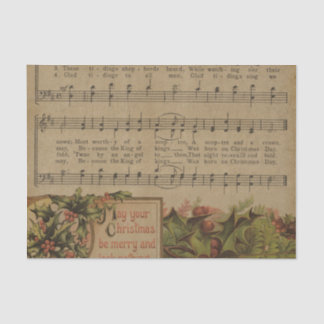 Vintage Christmas Music Sheet Holiday