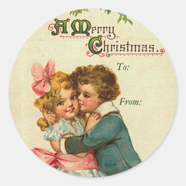 Vintage Christmas Name Tags (Front)