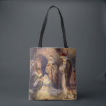 Vintage Christmas Nativity, 3 Shepherds and Jesus Tote Bag<br><div class="desc">Vintage illustration Christmas holiday religious image featuring a classic nativity. A Christian religion family scene with Mary,  Joseph,  the infant Jesus Christ in the manger and the three wise men in Bethlehem. The Three Shepherds and Jesus.</div>