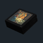 Vintage Christmas Nativity, Baby Jesus in Manger Gift Box<br><div class="desc">Vintage illustration religious Christmas holiday design featuring a classic nativity. A Christian religion family scene with Mary,  Joseph and the infant Jesus Christ in the manger with lamb and sheep. Bethlehem.</div>