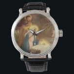 Vintage Christmas Nativity, Mary Joseph Baby Jesus Watch<br><div class="desc">Vintage illustration religious Christmas holiday image featuring a classic nativity. A Christian religion family scene with Mary,  Joseph and the infant Jesus Christ in the Manger in Bethlehem. Artist: Hy Hintermeister.</div>