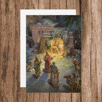 Vintage Christmas Nativity with Visiting Magi