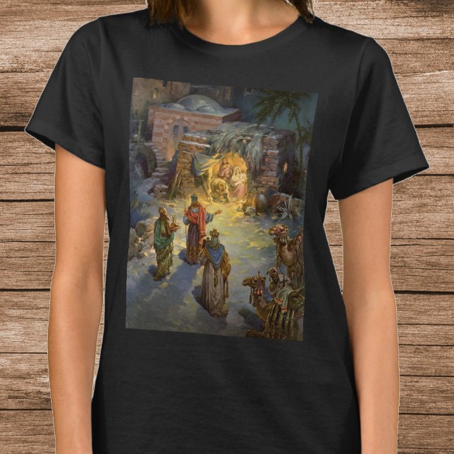 Vintage Christmas Nativity with Visiting Magi T-Shirt (Creator Uploaded)